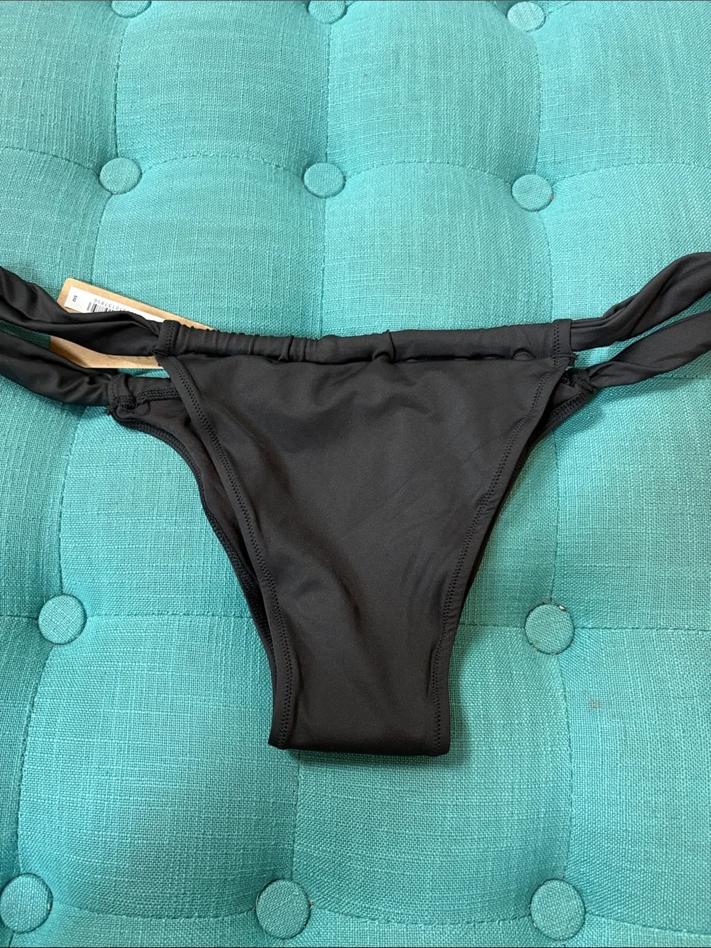SKIMS Onyx Black Signature Swim Bikini Bottom size XL-NWT
